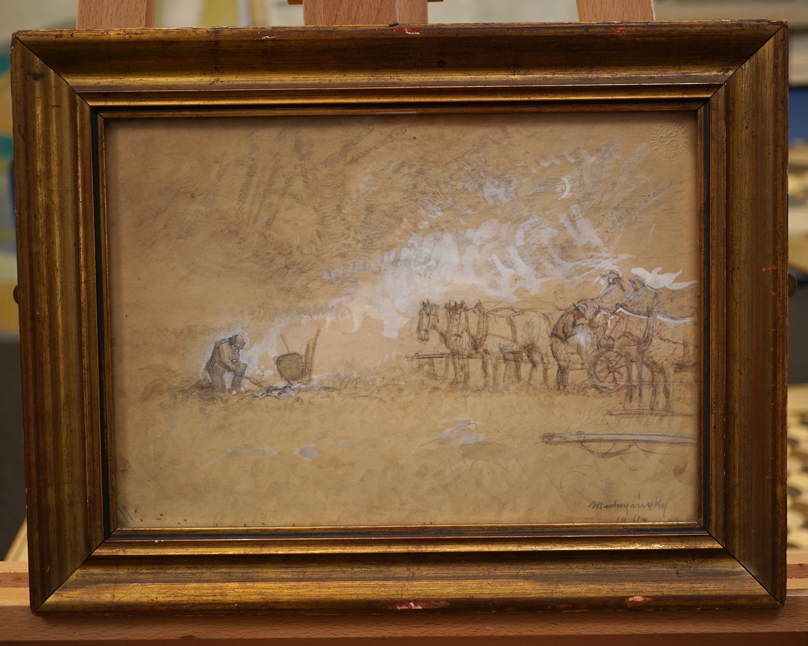 Baron László Mednyánszky, Hungarian (1852-1919), Two First World War drawings